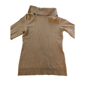 Peter Nygard cowl neck cotton mix sweater tan size small petite